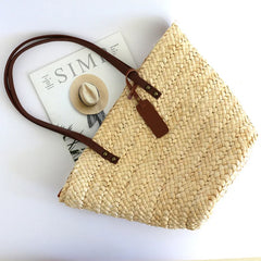 Women's Straw Shoulder Bag Large-capacity Beach Tote Travel Bag