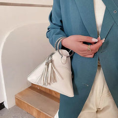 Women's Tassel Bag Single-Shoulder Crossbody Bag Ring Handbag