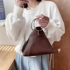 Women's Tassel Bag Single-Shoulder Crossbody Bag Ring Handbag