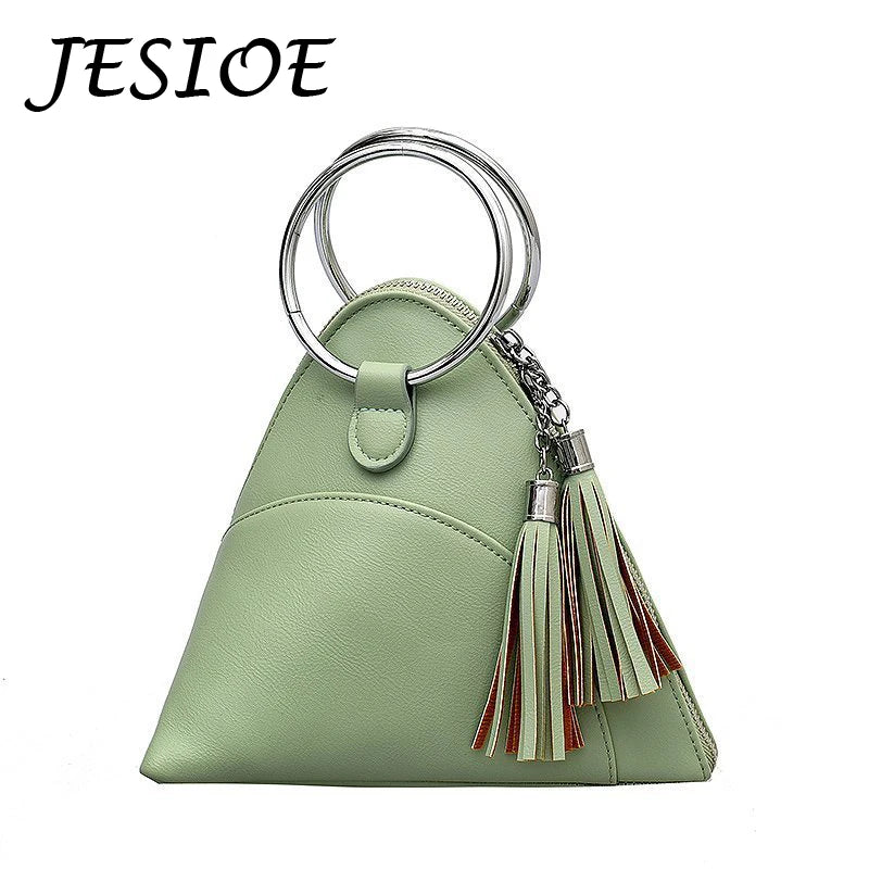 Women's Tassel Bag Single-Shoulder Crossbody Bag Ring Handbag