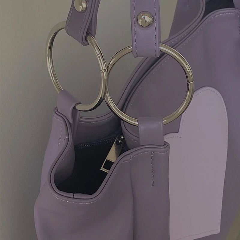 Women's Heart Top Handle Satchel Bag Shoulder Bags PU Handbags