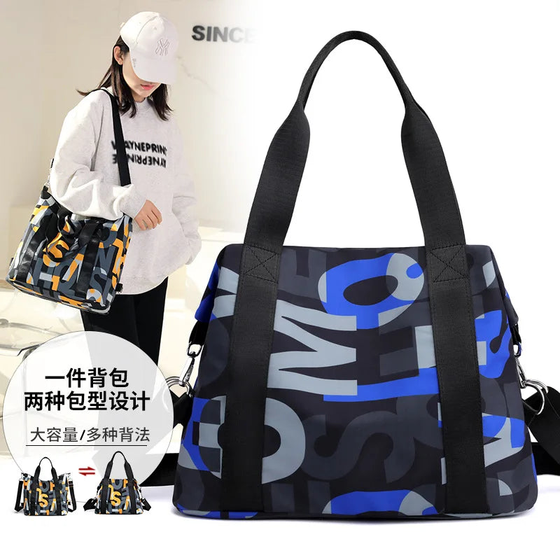 Women's Waterproof Nylon Shoulder Totes Handbag