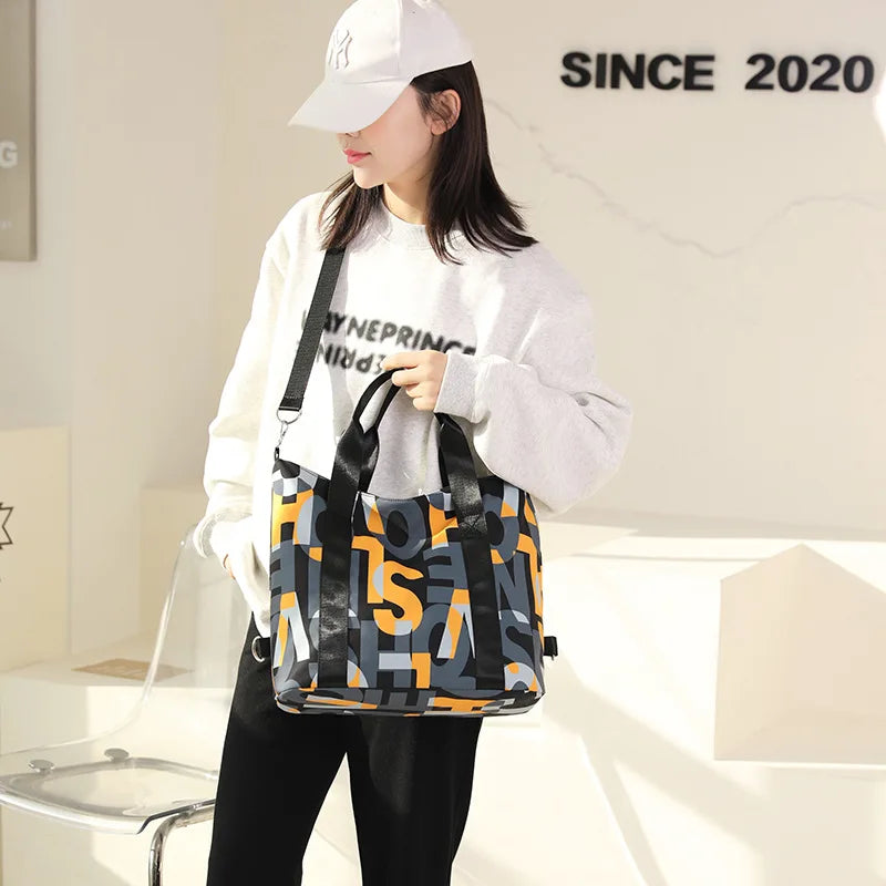 Women's Waterproof Nylon Shoulder Totes Handbag