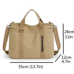 Canvas Tote Bag Large Capacity Handbag Casual Shoulder Messenger Travel Shopping