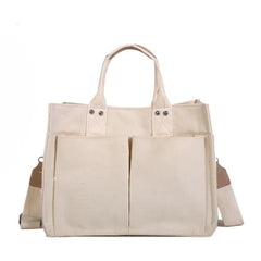 Canvas Tote Bag Large Capacity Crossbody Shopper Handbag