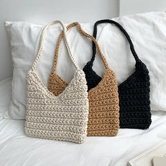 Women's Knitting Tote Bag Autumn Winter Handbag