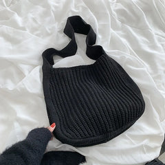 Large Capacity Women's Knit Tote Bag Handbag