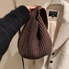 Knitting Shoulder Tote Bag for Women Large Capacity Handbags