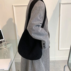 Women's Tote Bag Shoulder Handbags Large Capacity Knitting Shopping Bags