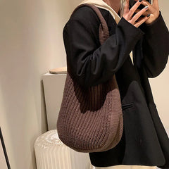 Women's Tote Bag Shoulder Handbags Large Capacity Knitting Shopping Bags