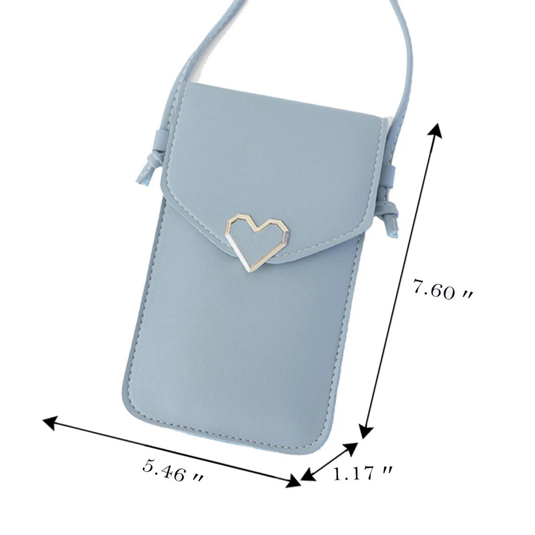 Women's Touch Screen Cell Phone Purse Transparent Bag Cross Wallets