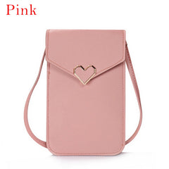 Women's Touch Screen Cell Phone Purse Transparent Bag Cross Wallets