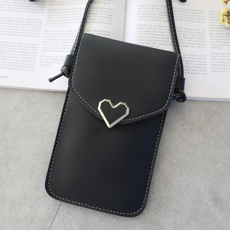 Mini Crossbody Shoulder Bag with Clear Daily Pouch