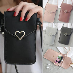 Mini Crossbody Shoulder Bag with Clear Daily Pouch