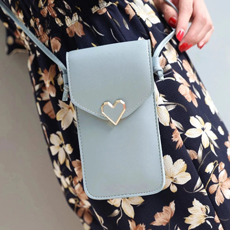 Mini Crossbody Shoulder Bag with Clear Daily Pouch
