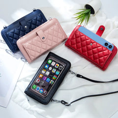 Women's Touch Screen Phone Bag High Leather Purses Crossbody Bags for Women