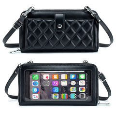 Women's Touch Screen Phone Bag High Leather Purses Crossbody Bags for Women