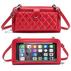 Women's Touch Screen Phone Bag High Leather Purses Crossbody Bags for Women
