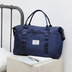 Pink Oxford Waterproof Women's Travel Baggage Handbags with Dry-wet Separation