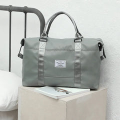 Pink Oxford Waterproof Women's Travel Baggage Handbags with Dry-wet Separation