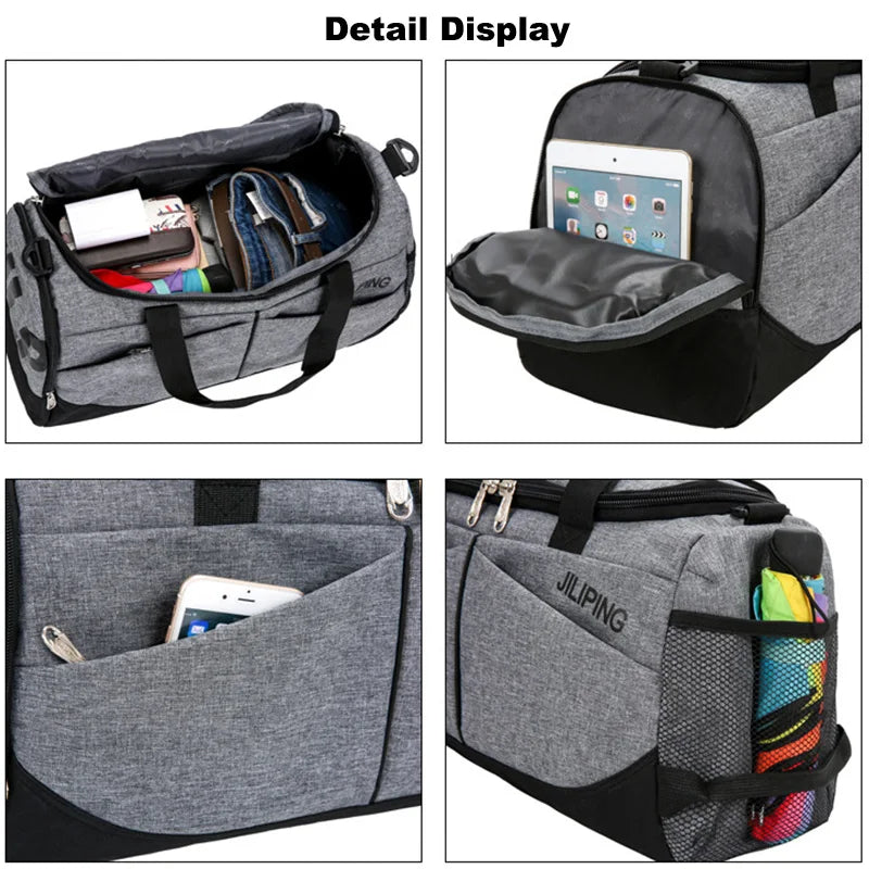 Waterproof Fitness Duffle Bag Large Capacity Shoulder Weekend Bag