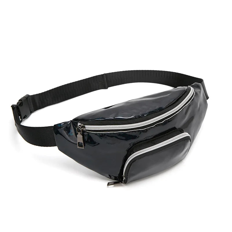 Women's Laser Waist Bag Colorful Slim Shoulder Fanny Pack