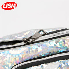 Women's Laser Waist Bag Colorful Slim Shoulder Fanny Pack