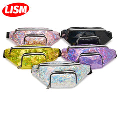 Women's Laser Waist Bag Colorful Slim Shoulder Fanny Pack