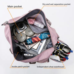 Women's Oxford Travel Bag Large Hand Luggage Gym Yoga Duffle Weekend Voyage Bag