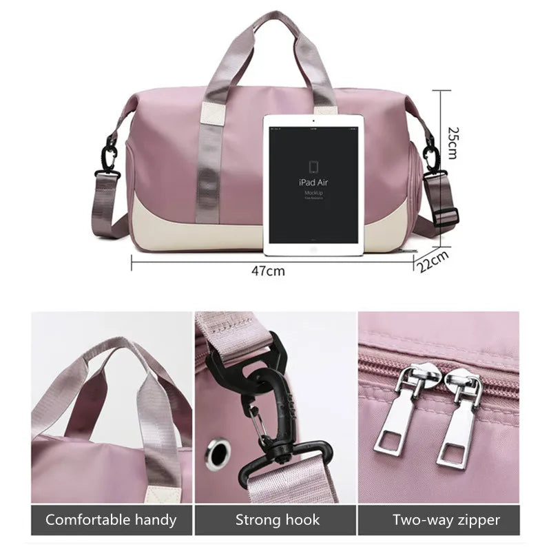 Women's Oxford Travel Bag Large Hand Luggage Gym Yoga Duffle Weekend Voyage Bag