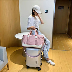 Women's Oxford Travel Bag Large Hand Luggage Gym Yoga Duffle Weekend Voyage Bag