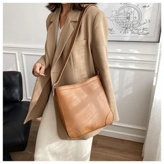Women's Retro Messenger Bag Large-Capacity Tote