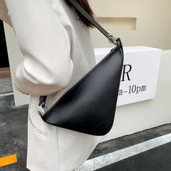 Women's Triangle PU Leather Shoulder Bag Crossbody Bag