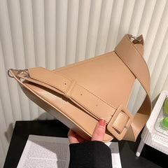 Women's Triangle PU Leather Shoulder Bag Crossbody Bag