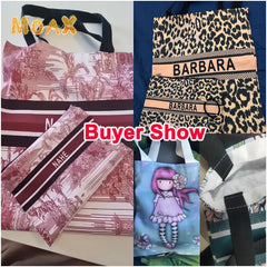 Women's Ulzzang Ins Shoulder Bag Canvas Abstract Art Face Handbags Tote Bag