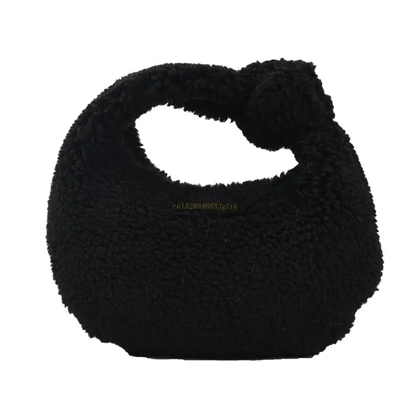 Women's Fluffy Plush Underarm Bag Soft Warm for Autumn Winter