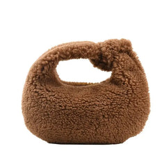 Women's Fluffy Plush Underarm Bag Soft Warm for Autumn Winter