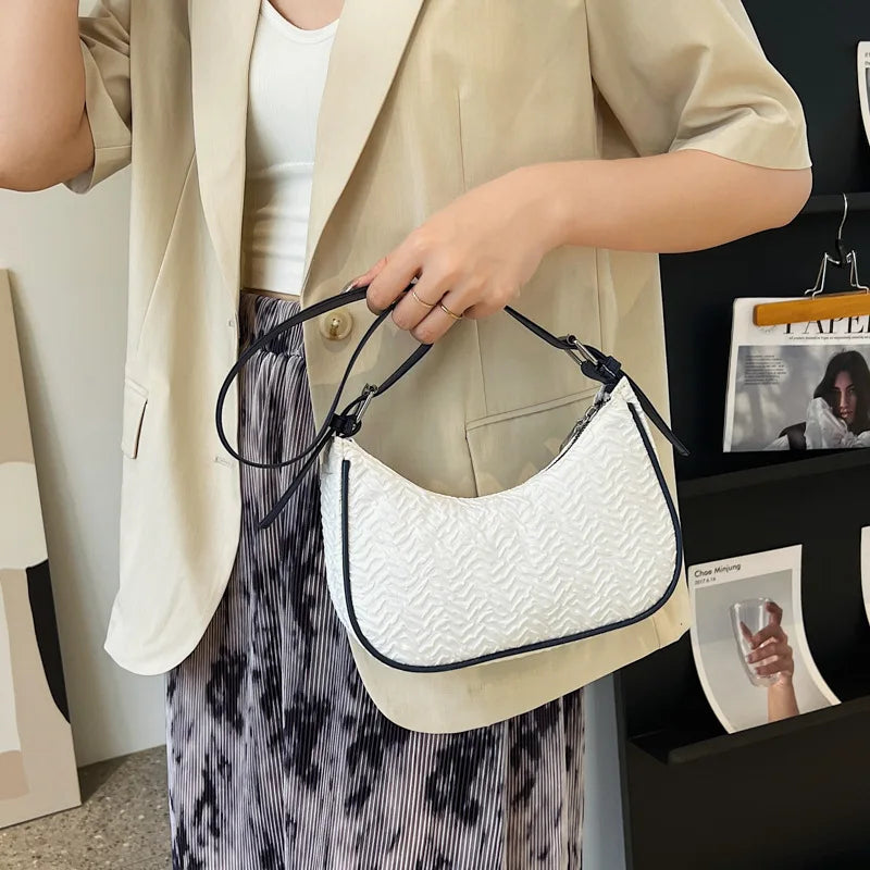 Women's Underarm Bag Summer Handbag Solid Fashionable Temperament Shoulder Bags