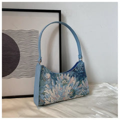 Women's Shoulder Bag Autumn Oil Painting Handbag Female Travel Tote