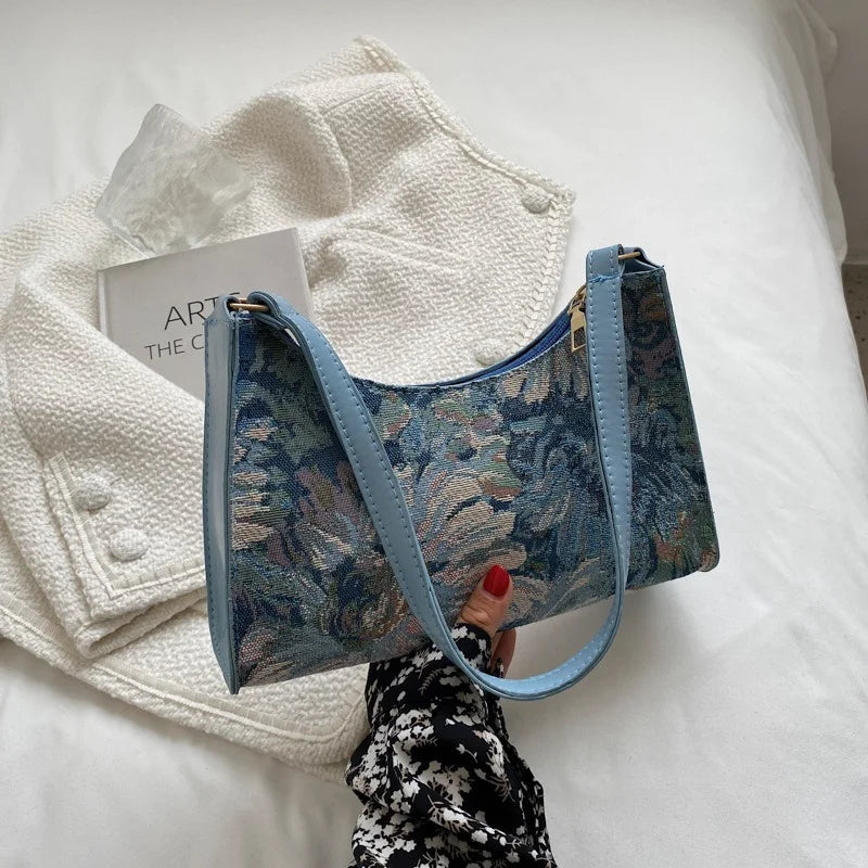 Women's Autumn Oil Painting Shoulder Bag Handbags and Purses