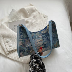 Women's Autumn Oil Painting Shoulder Bag Handbags and Purses