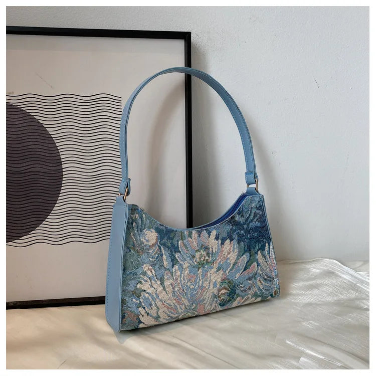Women's Autumn Oil Painting Shoulder Bag Handbags and Purses