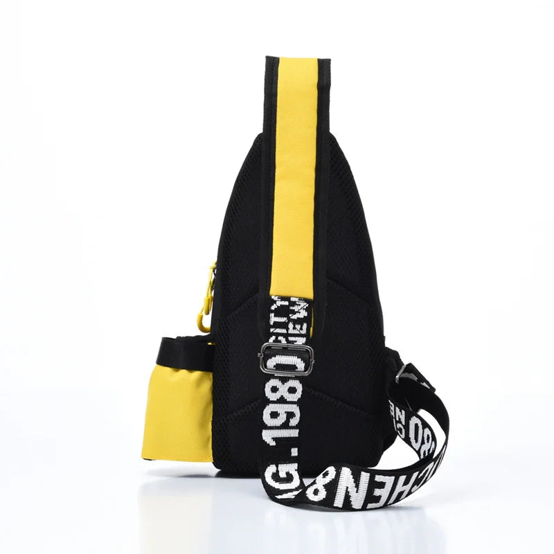 Floral Pattern Chest Bag for Women, Unisex Travel Sports Strap Bag
