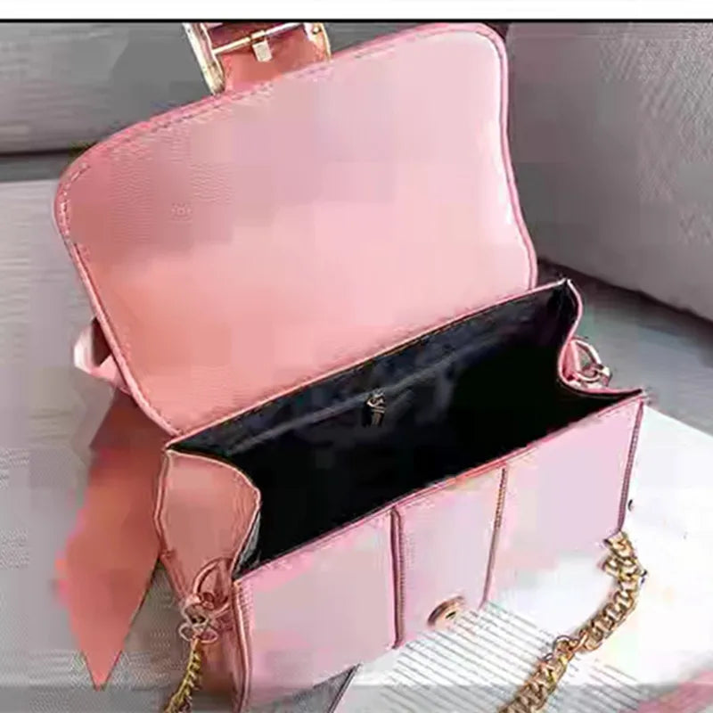 Women's Velvet Messenger Bag with Bow, Casual Solid Retro Handbag