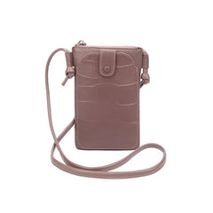 Women's One Shoulder Cell Phone Bag Cowhide Leather