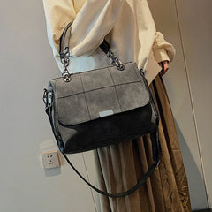 Vintage Frosted Shoulder Bag for Women