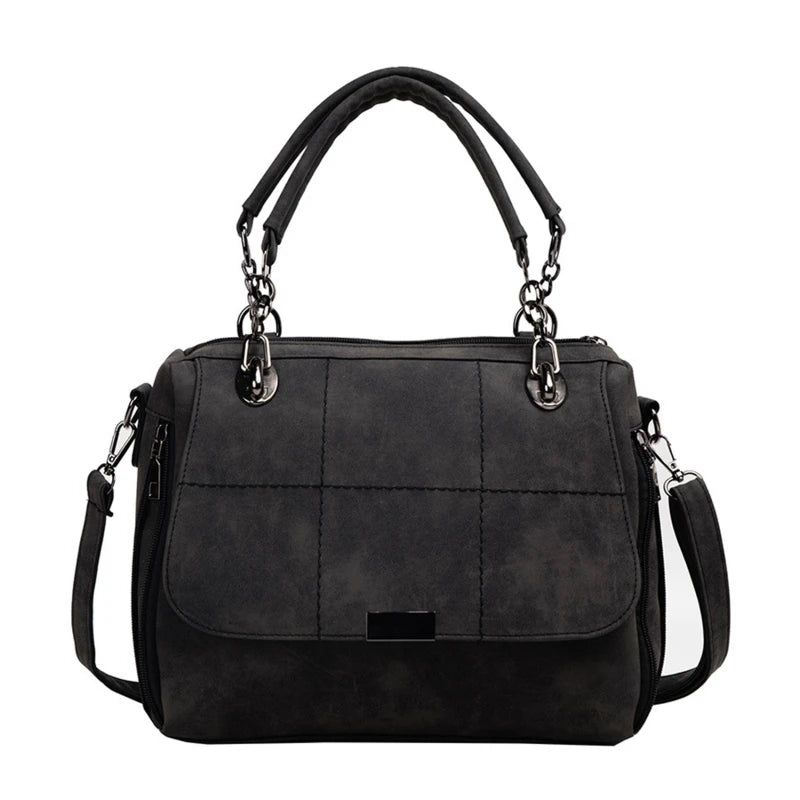 Vintage Frosted Shoulder Bag for Women