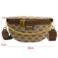 Women's Canvas Fanny Pack Embroidered Shoulder Crossbody Bag