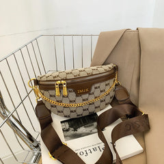 Women's Canvas Fanny Pack Embroidered Shoulder Crossbody Bag