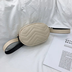 Women's Oval Waist Bag PU Leather Fanny Pack